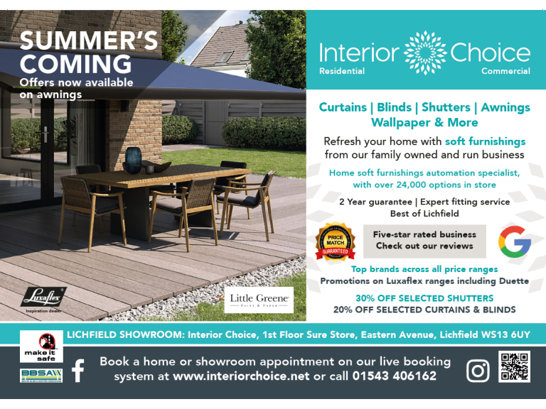September Special Offer at Interior Choice Lichfield – Awnings Now on Promotion