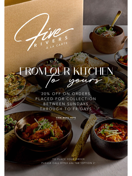 Enjoy 20% Off Collection Orders at Five Rivers À La Carte in Walsall
