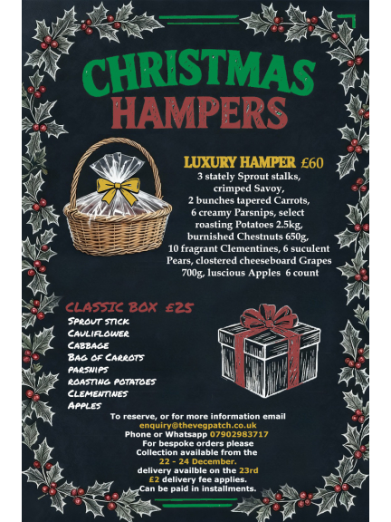 Locally Sourced Christmas Hampers – Fresh from The Veg Patch near Lichfield