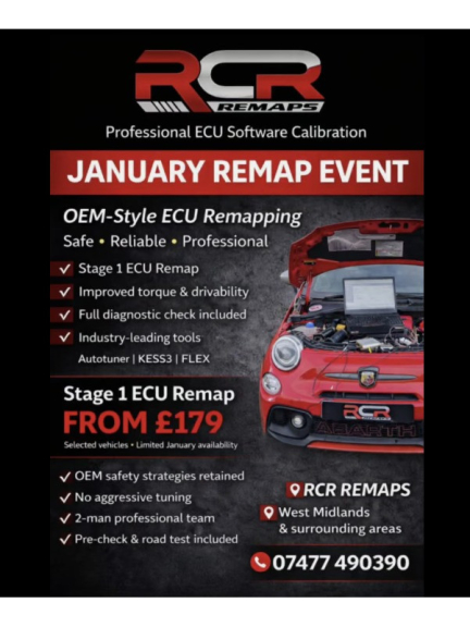🚗🔥 RCR Remaps – January Remap Event 🔧✨