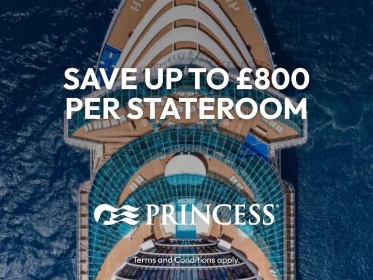 Save Up to £800 Per Stateroom on Princess Cruises
