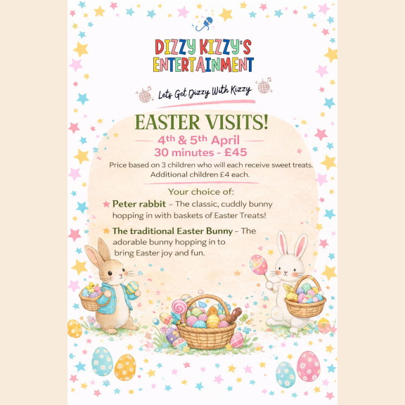 Easter Home Visits from Dizzy Kizzy’s Entertainment