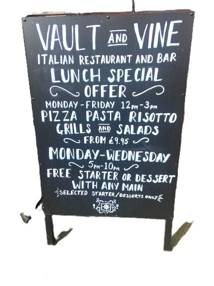 May Special Offers at Vault & Vine (Italian) Restaurant