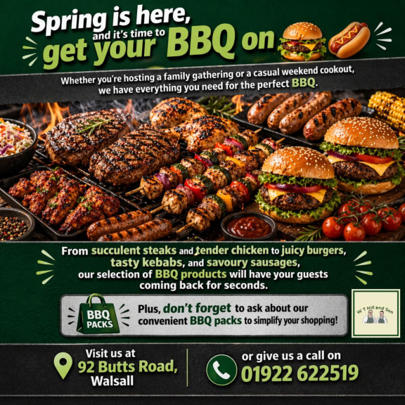BBQ packs from WT Hill & Sons Butchers Walsall