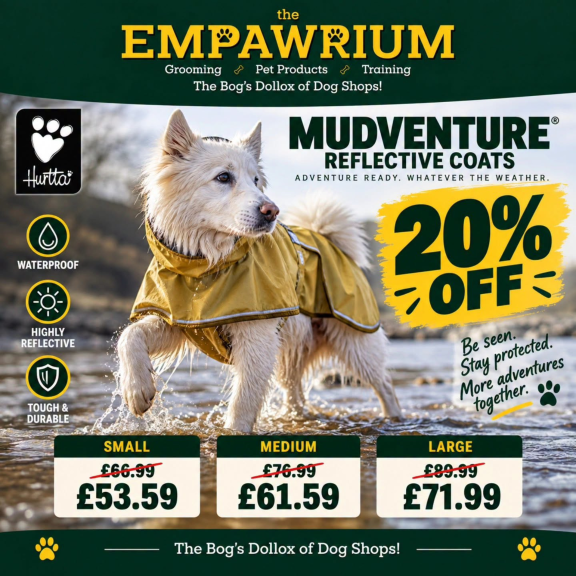 🔥 20% OFF Hurtta Mudventure Reflective Coats at The Empawrium🔥