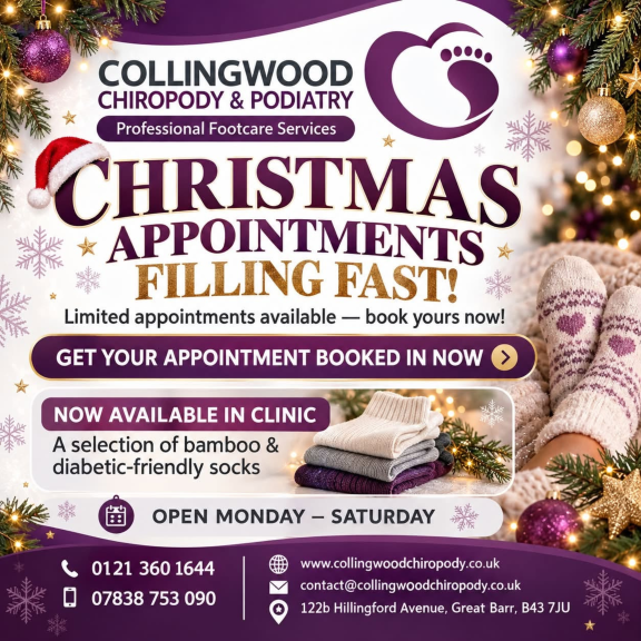 🎄💜 Step Into Christmas With Happy, Healthy Feet at Collingwood Chiropody & Podiatry 🎅 👣 ✨