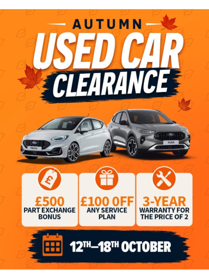AUTUMN USED CAR CLEARANCE IS HERE! 🚗