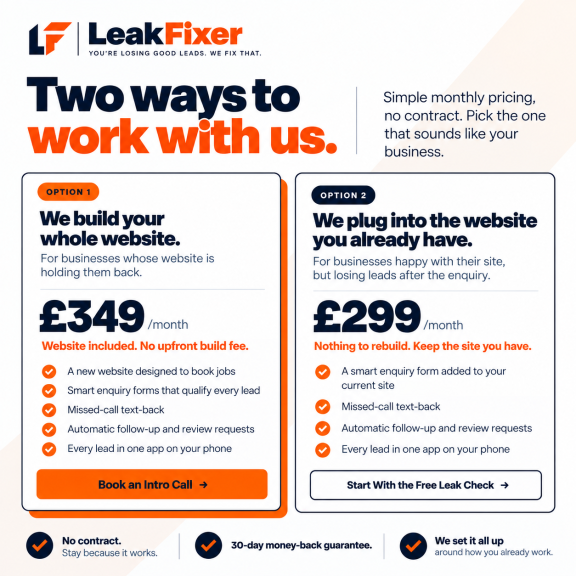 Get More Customers from Your Enquiries with LeakFixer