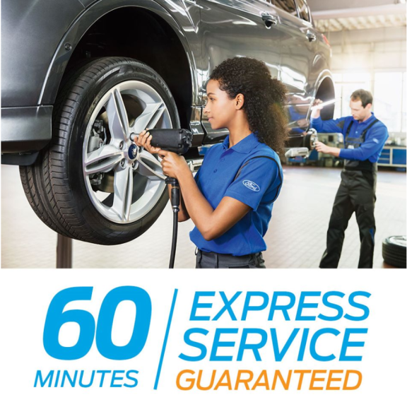 Our FORD EXPRESS SERVICE gives you GUARANTEED SERVICING IN 1 HOUR