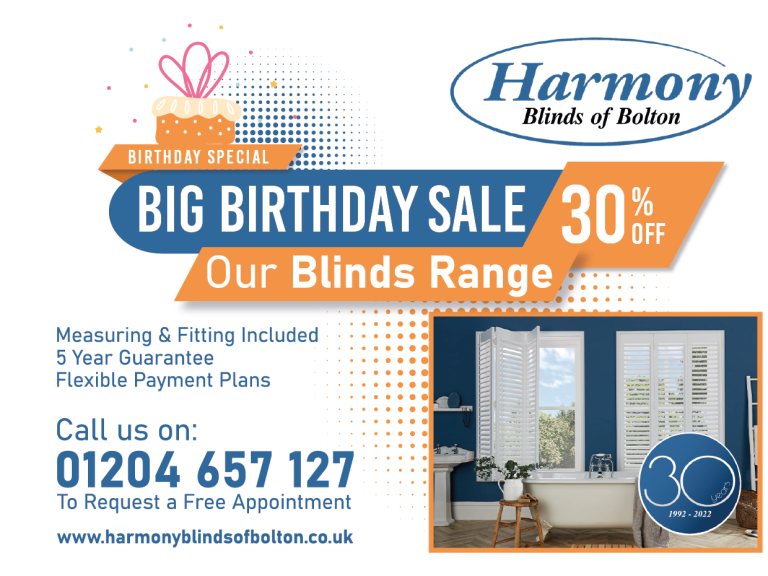 30% Off at Harmony Blinds Bolton