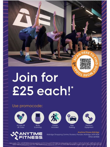 Join Anytime Fitness for just £25 per month*