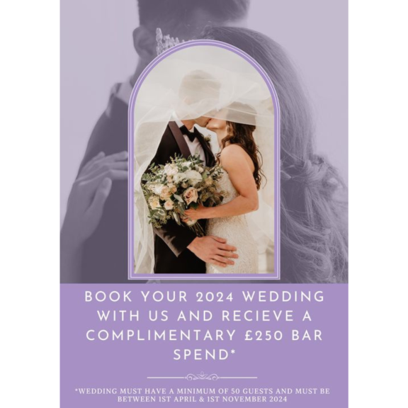 Book your wedding with Mercure Bolton and receive a FREE bar spend worth £250