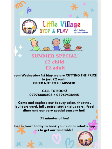Summer Special at Little Village Stop and Play - LA Studios