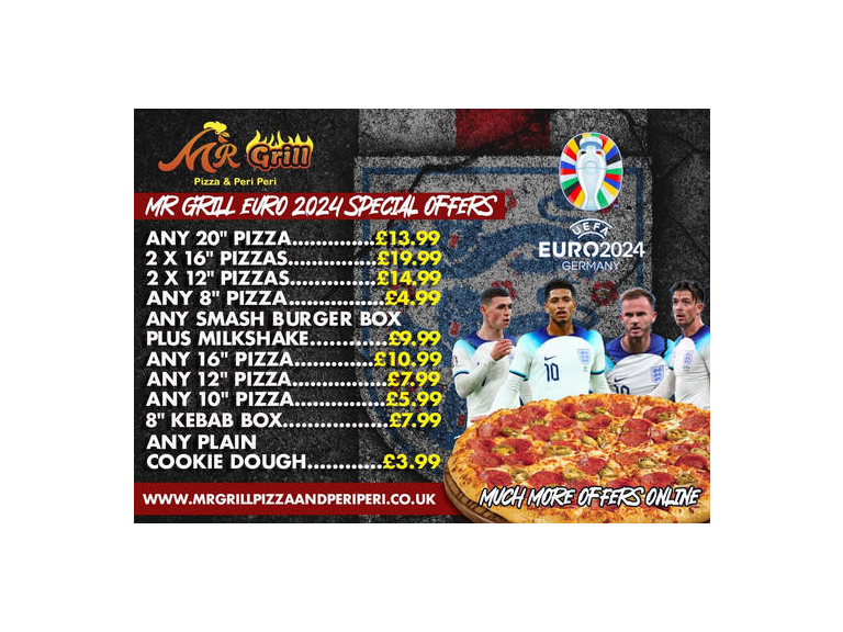 Euro 2024 Weekend offers from Mr Grill Pizza & Peri Peri