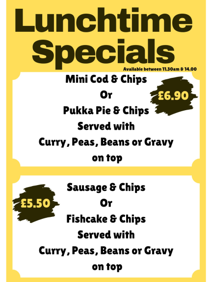 St Mary's Fish & Chips NEW Lunch Deals
