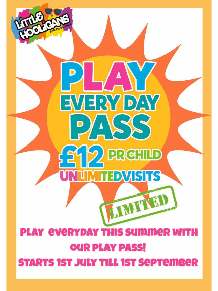 Unlimited Summer Fun Pass at Little Hooligans Walsall