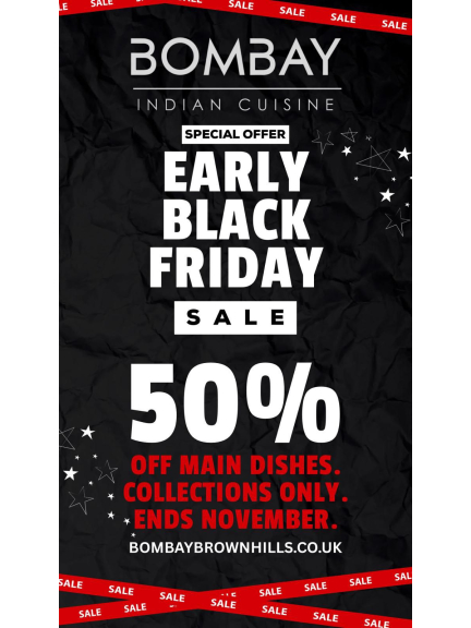 Black Friday Sale 50% off main dishes collection only!
