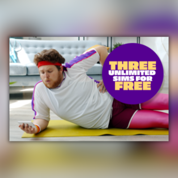 Three Unlimited Sims For Free