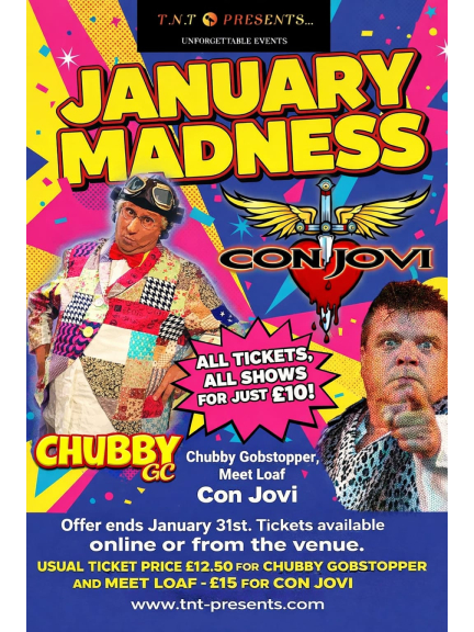 🎉 January Madness at T.N.T Presents – Tickets Just £10!