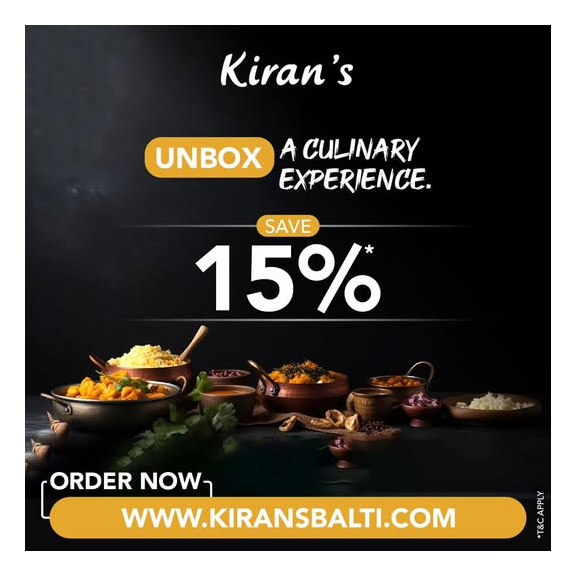 Kiran’s Balti in Darlaston - 15% off when you order online!