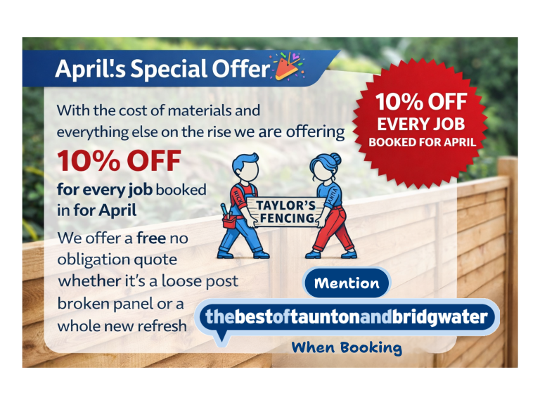 April Offer Taylor's Fencing