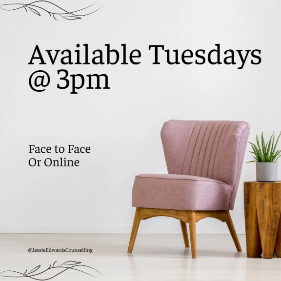 🌿 Counselling Availability with Jessie Edwards 🌿