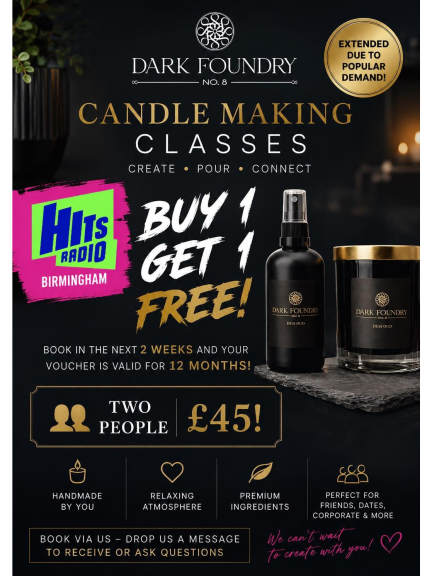 Buy One, Get One Free Candle-Making Classes at Dark Foundry No. 8