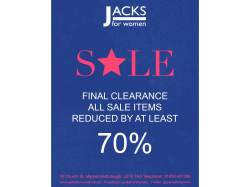 NOW 70% Off Sale Items at JACKS FOR WOMEN!