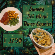 3 Courses for just £12.50 on Sundays at Bosque Aldridge