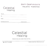 Holistic Therapy Gift Vouchers at Celestial Healing