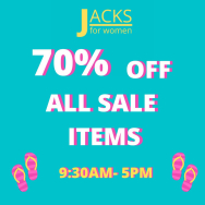 Jacks For Women - now 70% Off Summer Sale !