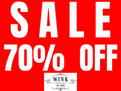 70% off selected items at Wink