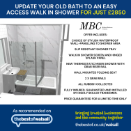 Bath Out - Shower In Package just £2850 (subject to survey) from Midland Bathroom Company