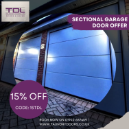 15% off Sectional Garage Doors from Taundry Doors Ltd