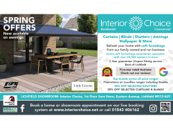 Spring Offers from Interior Choice in Lichfield