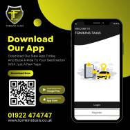 🚖 Download the Tomkins Taxis App for Easy Taxi Bookings! 📲