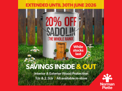 20% OFF the Sadolin range