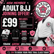 New Member Adult BJJ Joining Offer at Sakura Grappling