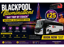 Blackpool Illuminations & Fireworks Coach Trip – Only £25!