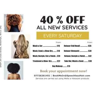 40% OFF ALL NEW SERVICES - Speechlezz Hair Extensions