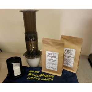 Coffee Home Brew Pack - Aeropress Coffee Maker - 2 x 100g Bags of Coffee Medium Grind. Only £36.