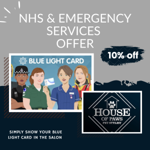 NHS & Emergency Services offer with House of Paws Pet Stylist 