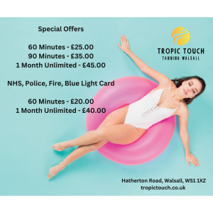 Blue Light Card Tanning Discounts available at Tropic Touch Tanning 