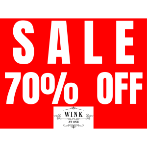 70% off selected items at Wink
