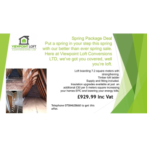 Loft Boarding and Loft Ladder Package Deal -Spring Offer -  7.2 sq/m ONLY £929.99