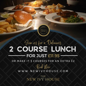 2 course lunch menu for ONLY £11.95