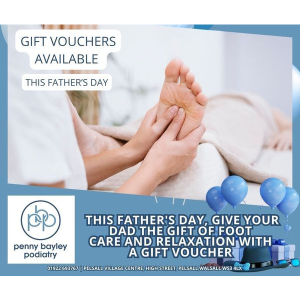 Give your dad the gift of pampering and relaxation with a PB Podiatry gift voucher.