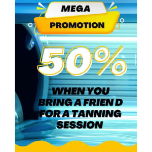 Get 50% OFF first session when you bring a friend at Tan Factory