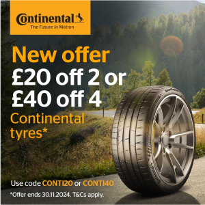 Save up to £40 when you order 2+ Continental tyres on our website.