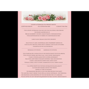 Luxury Afternoon Tea Private Parties from Wilson's Tea Room